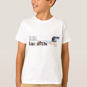 Camiseta Logotipo PUPs Merchandise com Tuxedo Cat