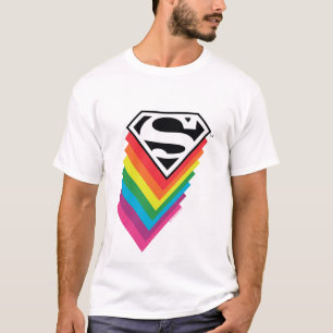 Camiseta Logotipo Rainbow em camadas superiores