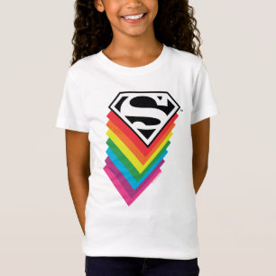 Camiseta Logotipo Rainbow em camadas superiores