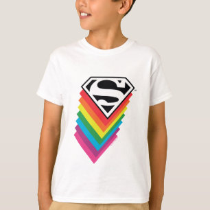 Camiseta Logotipo Rainbow em camadas superiores
