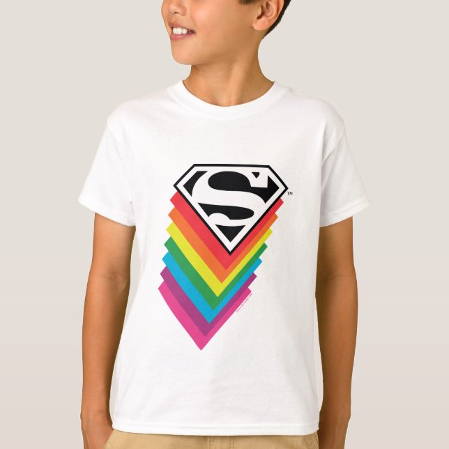 Camiseta Logotipo Rainbow em camadas superiores (Frente)