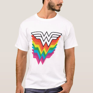 Camiseta Logotipo Rainbow para a Mulher Maravilha