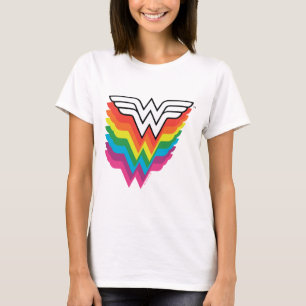 Camiseta Logotipo Rainbow para a Mulher Maravilha
