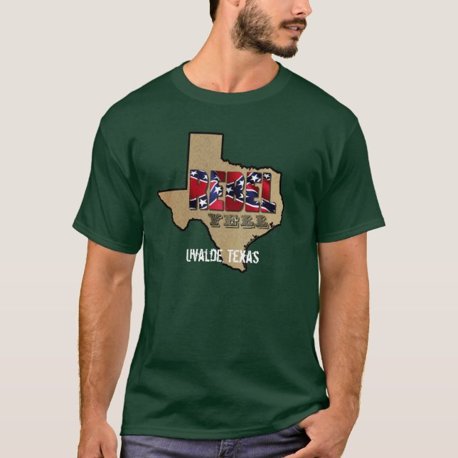Camiseta Logotipo rebelde do grito, Uvalde, Texas (Frente)