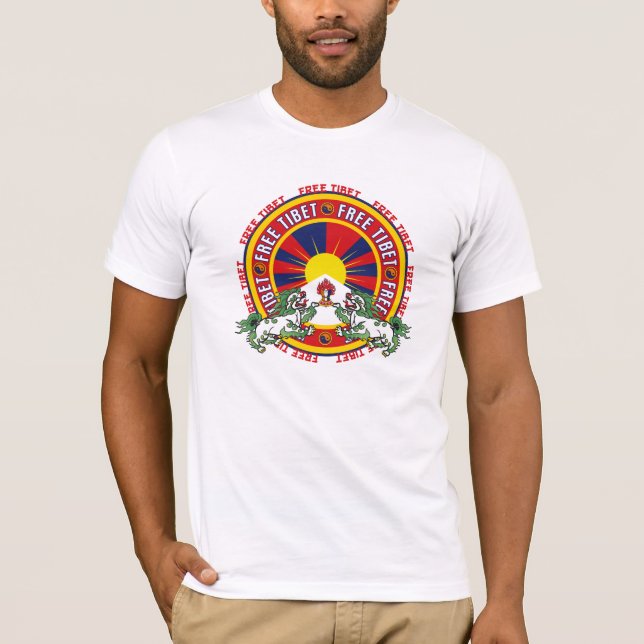 Camiseta Logotipo redondo livre de Tibet (Frente)