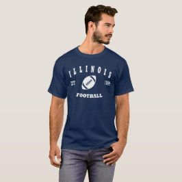 Camiseta Logotipo retro do futebol de Illinois