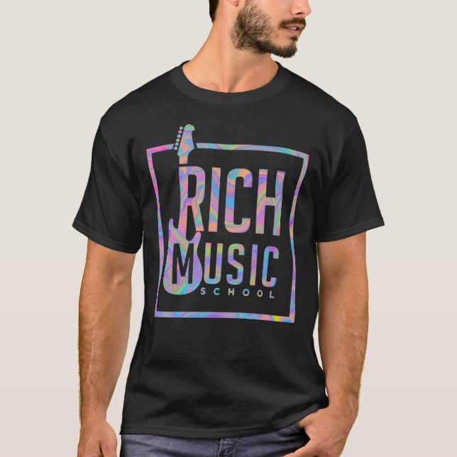 Camiseta Logotipo Rich Music Shirt Pastel Marble (Frente)