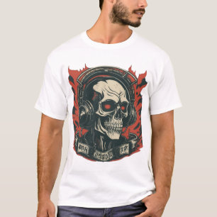 Camiseta logotipo rock and roll banda