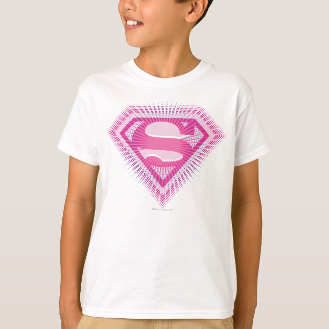 Camiseta Logotipo rosa da Supergirl (Frente)