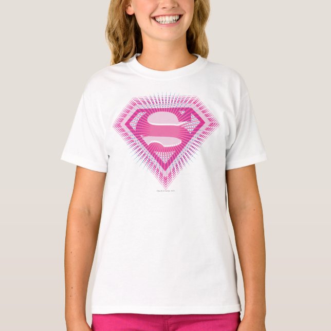 Camiseta Logotipo rosa da Supergirl (Frente)