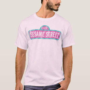 Camiseta Logotipo rosa de Sésamo Street