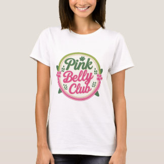 Camiseta Logotipo rosa do Clube da Cintura T-Shirt Básico,