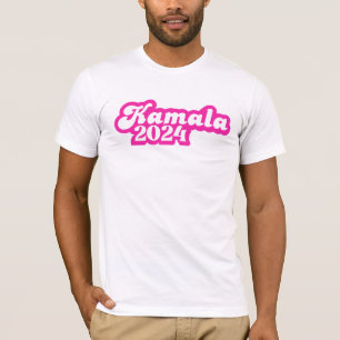 Camiseta Logotipo rosa feminino Kamala Harris 2024