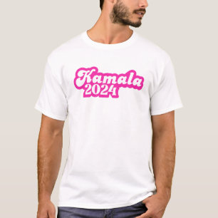 Camiseta Logotipo rosa feminino Kamala Harris 2024