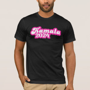 Camiseta Logotipo rosa feminino Kamala Harris 2024