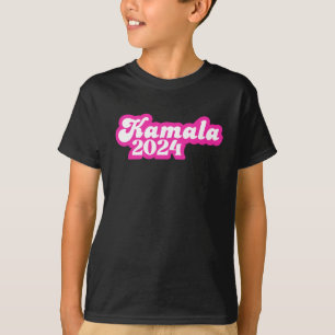 Camiseta Logotipo rosa feminino Kamala Harris 2024