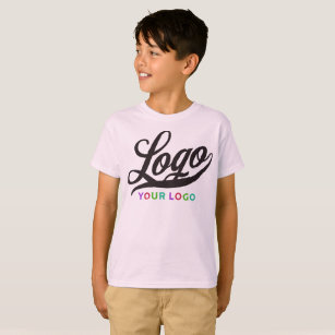 Camiseta Logotipo rosa pálido Empresa Trocar Crianças de Ne
