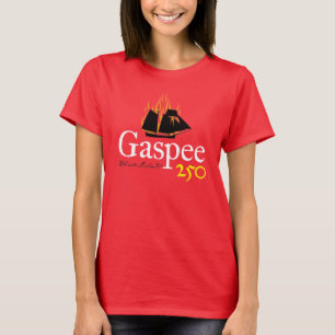 Camiseta Logotipo Russo DAR Gaspee250 em Vermelho