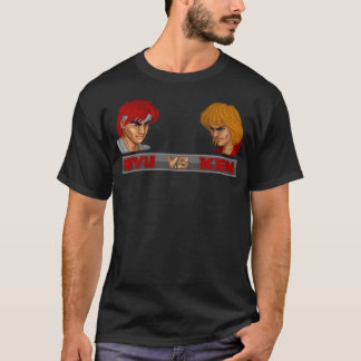 CAMISETA LOGOTIPO RYU VS KEN PRETO SEM FUNDO