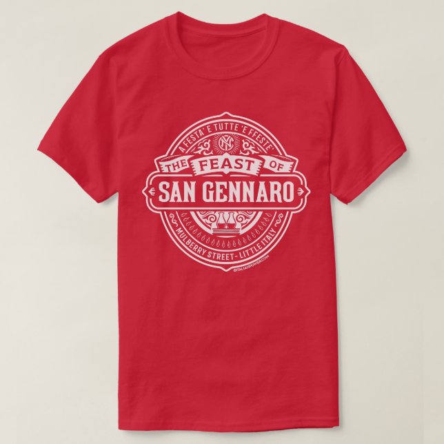 Camiseta Logotipo San Gennaro NYC (Frente do Design)