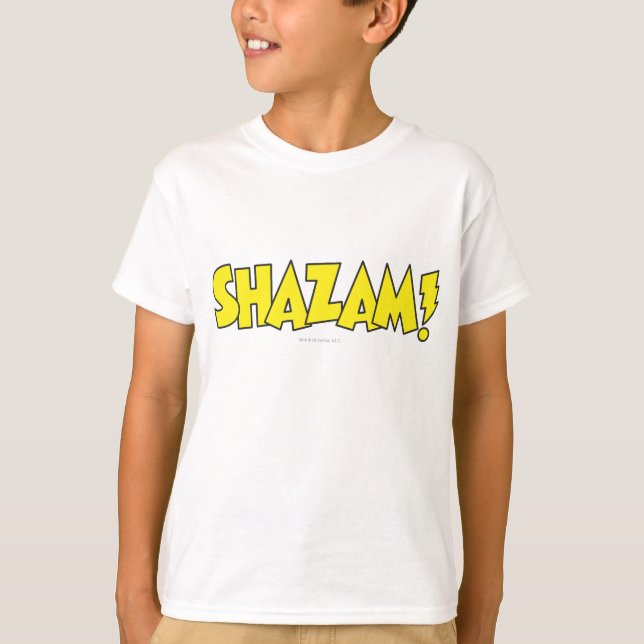 Camiseta Logótipo Shazam Amarelo (Frente)