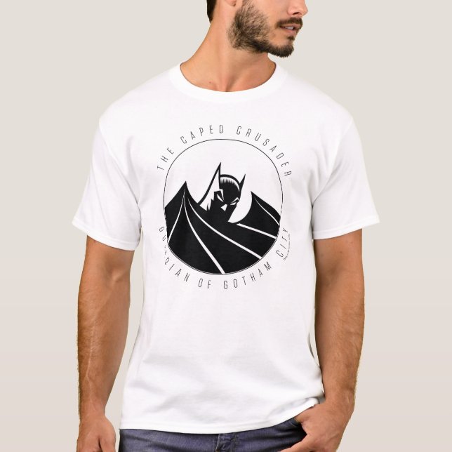 Camiseta Logotipo Silhuette Batman "Caped Crusader" (Frente)