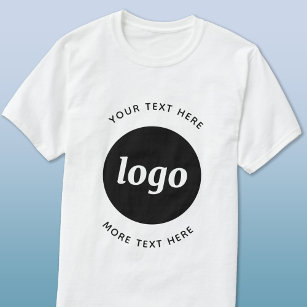 Camiseta Logotipo Simples Com Empresa De Texto
