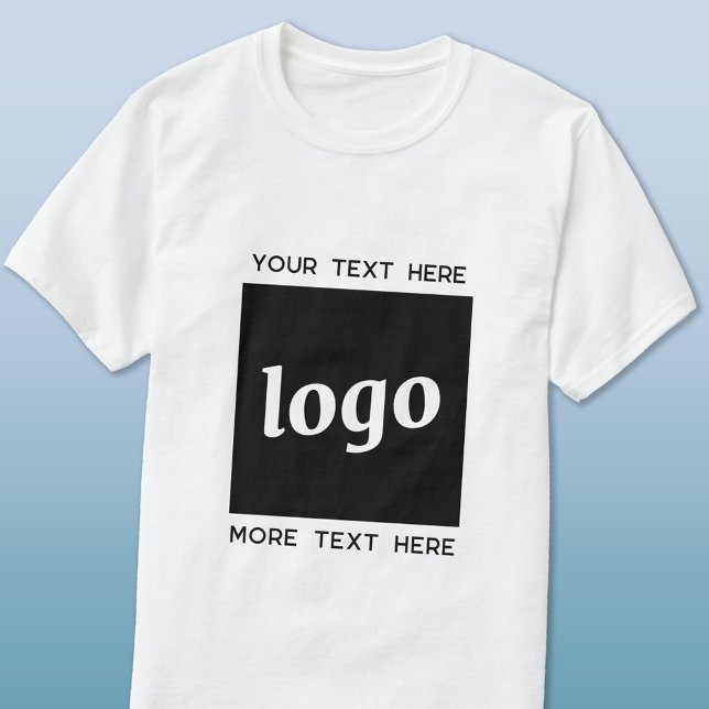 Camiseta Logotipo Simples Com Empresa De Texto (Logo with custom text business promotional t-shirt)