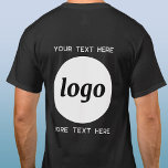 Camiseta Logotipo simples com Promocional para empresa de t<br><div class="desc">Adicione seu próprio logotipo e escolha de texto a este design. Remova o texto superior ou inferior,  se preferir. Minimalista e profissional. Excelente para marcas de funcionários ou uniformes,  ou como produto promocional para seus clientes e clientes.</div>