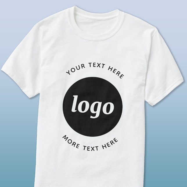Camiseta Logotipo Simples Com Texto Empresarial (Simple logo with text promotional business t-shirt)