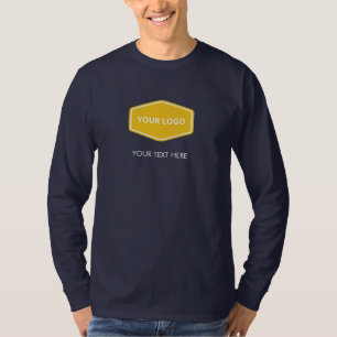 Camiseta Logotipo simples com texto Marinho para empresa az