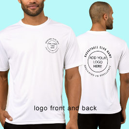 Camiseta Logotipo Simples do Baskeball Club Nome frontal Mo