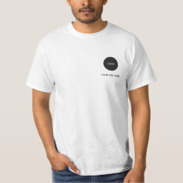 Camiseta Logotipo Simples e Negócios de Texto