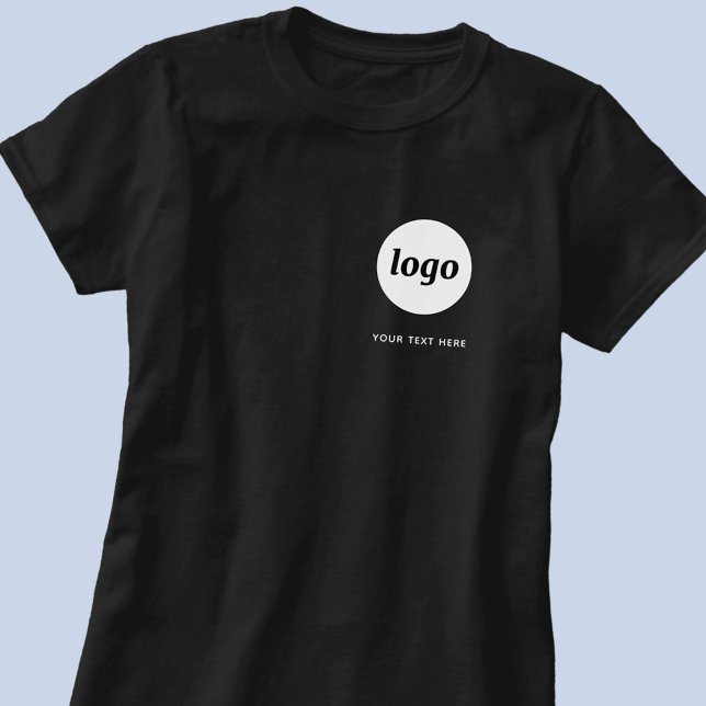 Camiseta Logotipo simples e Promocional de texto para empre (Logo with custom text business branding promotional t-shirt)