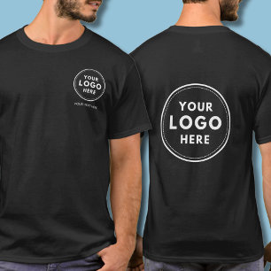 Camiseta Logotipo simples preto para profissionais de negóc