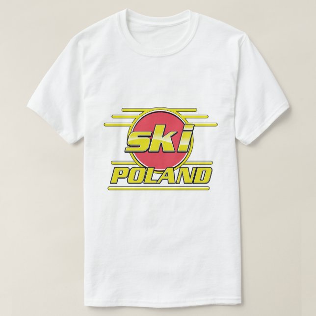Camiseta logotipo Ski Polônia 80s (Frente do Design)