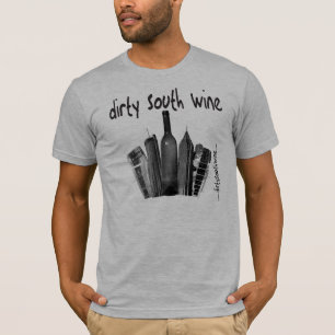 Camiseta Logotipo sul sujo do vinho (com texto traseiro de