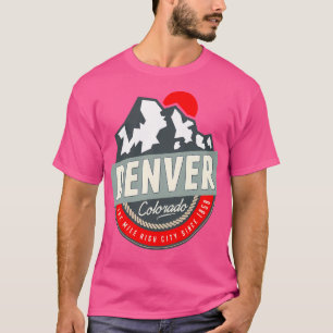 Camiseta Logotipo Sun Denver Colorado Mile High City Mounts