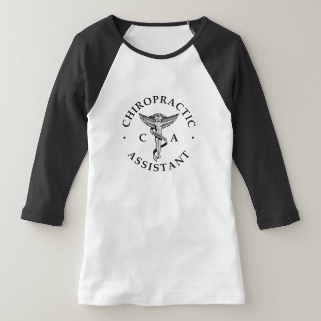 Camiseta Logotipo T-Shirt do Assistente de Chiropractic (Postura )