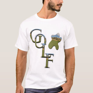 Camiseta Logotipo texturizado De Golfe Com Curso De Golfe,