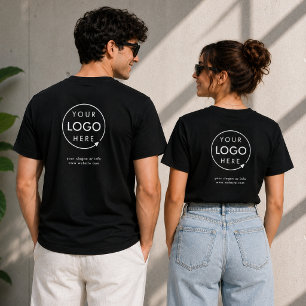 Camiseta Logotipo traseiro Empresas Modernas Funcionarios