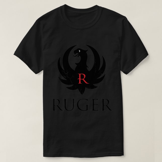 Camiseta Logotipo único de ruger Premium T-Shirt (Frente do Design)