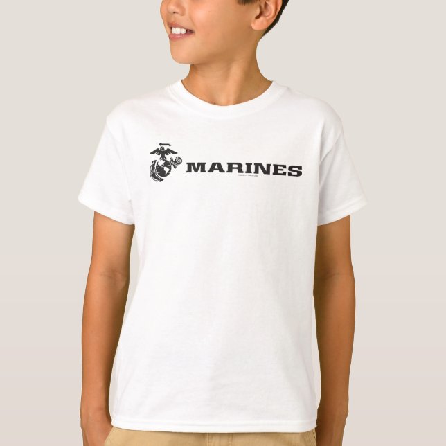 Camiseta Logotipo USMC - Preto (Frente)