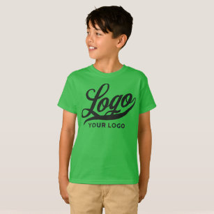 Camiseta Logotipo verde brilhante Empresa Troca de logotipo