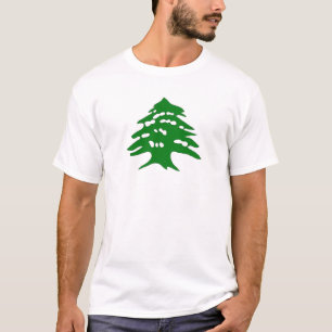 Camiseta Logotipo verde cedar arz do Líbano