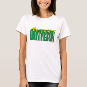 Camiseta Logotipo verde da lanterna - chamas amarelas