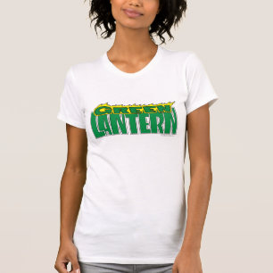 Camiseta Logotipo verde da lanterna - chamas amarelas