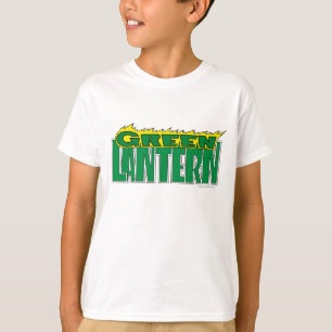 Camiseta Logotipo verde da lanterna - chamas amarelas