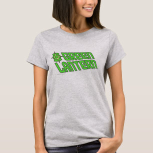 Camiseta Logotipo verde da lanterna inclinado