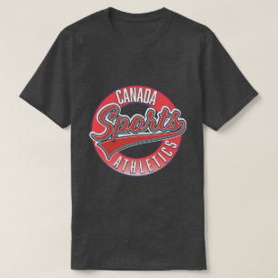 Camiseta Logotipo vermelho atlético desportivo do Canadá